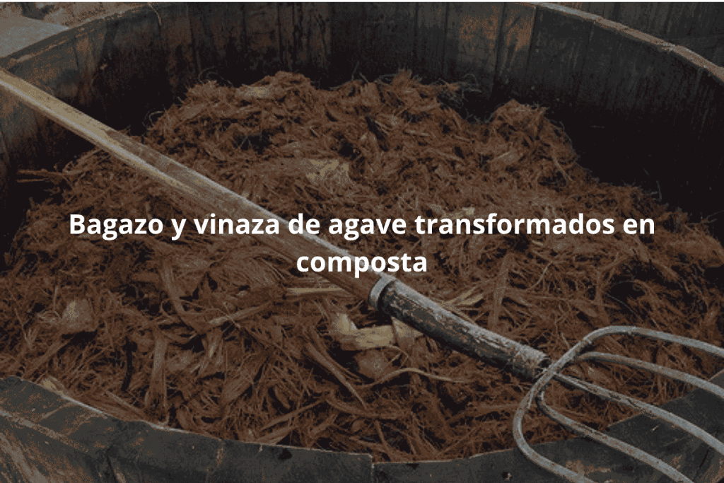 bagazo y vinaza de agave transformados en composta